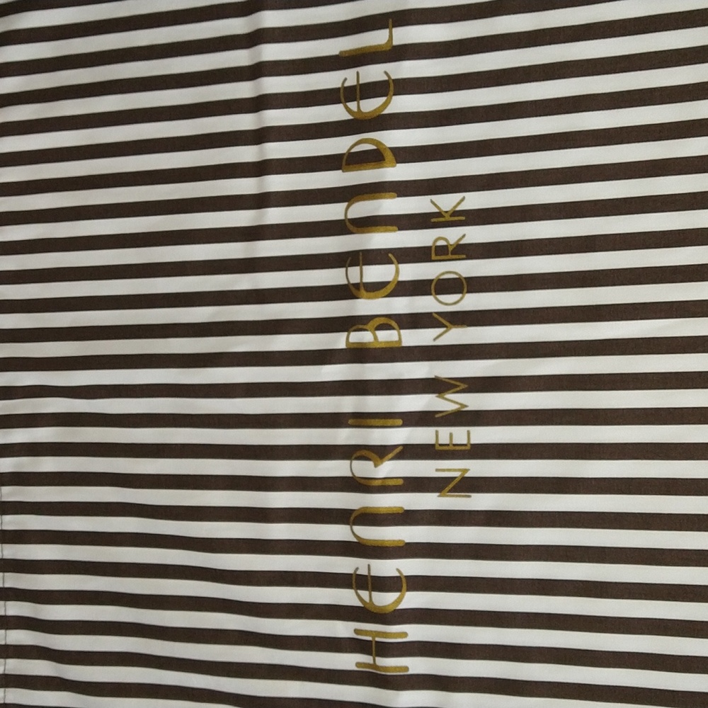 HENRI BENDEL DUST BAG Large Dark Brown And White Signature New!! - Picture 3 of 10